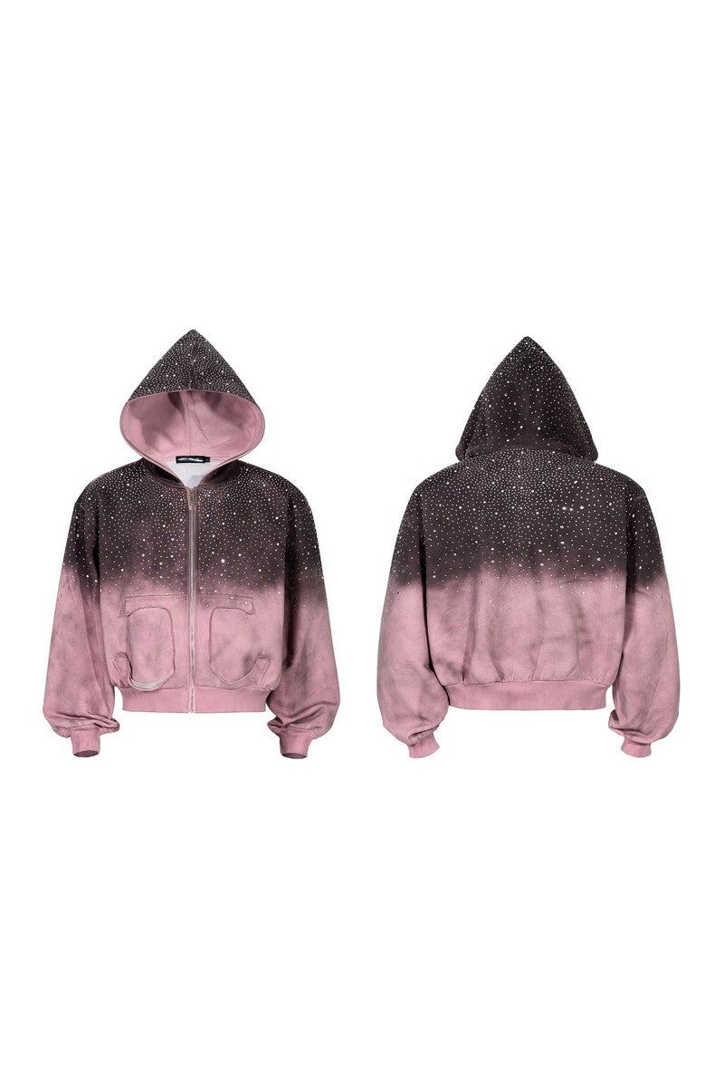 Rhinestone Galaxy Fleece Hoodie