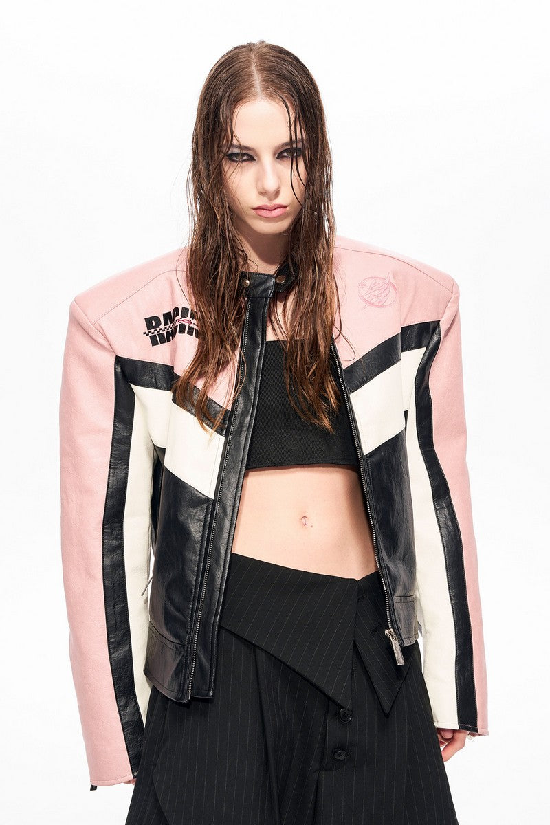 Padded Pink Moto Jacket
