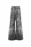 Silver Coated Armor Wide Jeans