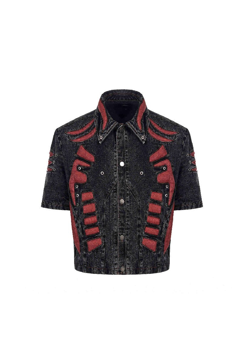 3D Skeleton Denim Jacket