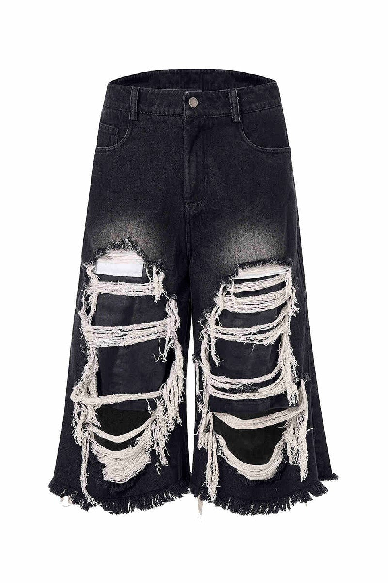 Distressed Patchwork Jorts
