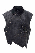 Asymmetrical Jellyfish Denim Vest