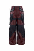 Detachable PU Fringe Pants
