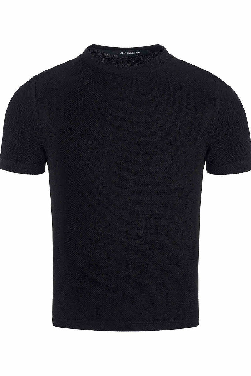 Black Slim Fit Stretch T-Shirt