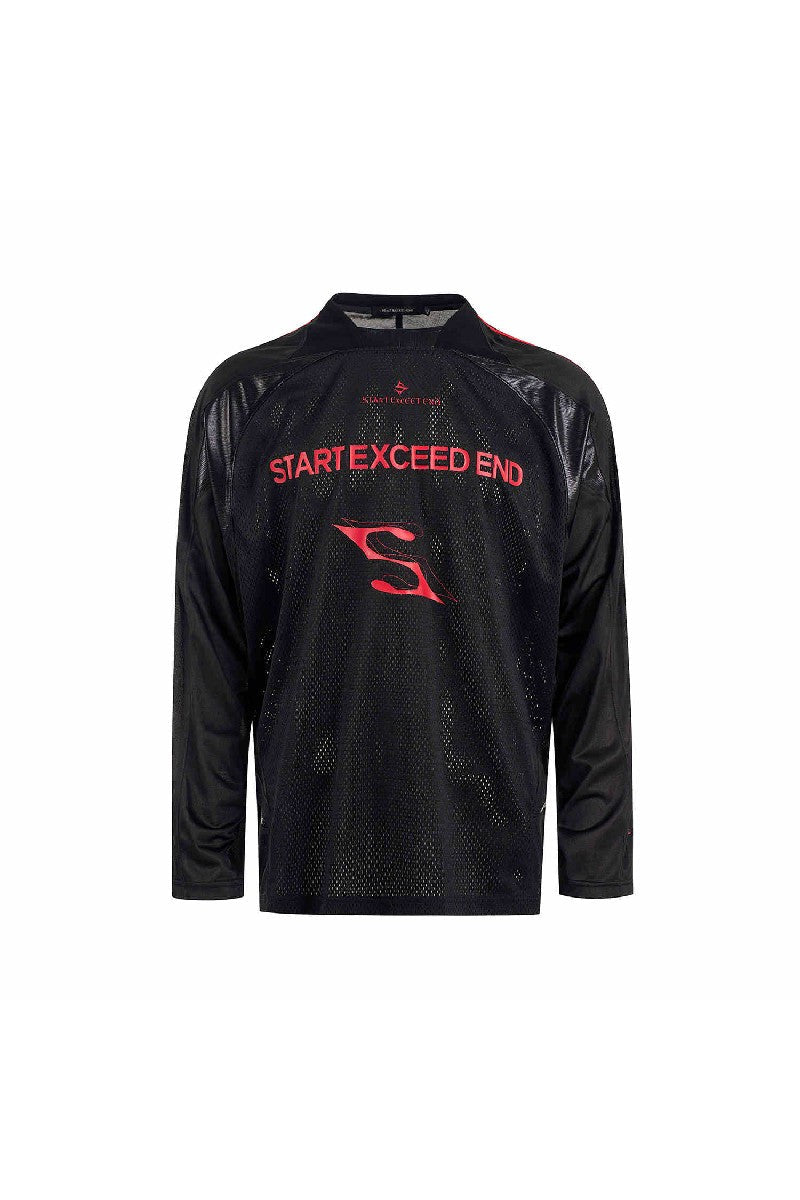 Mesh Snake Print Hockey Jersey