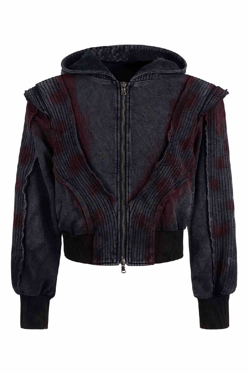 Vintage Tie Dye Zip-Up Hoodie