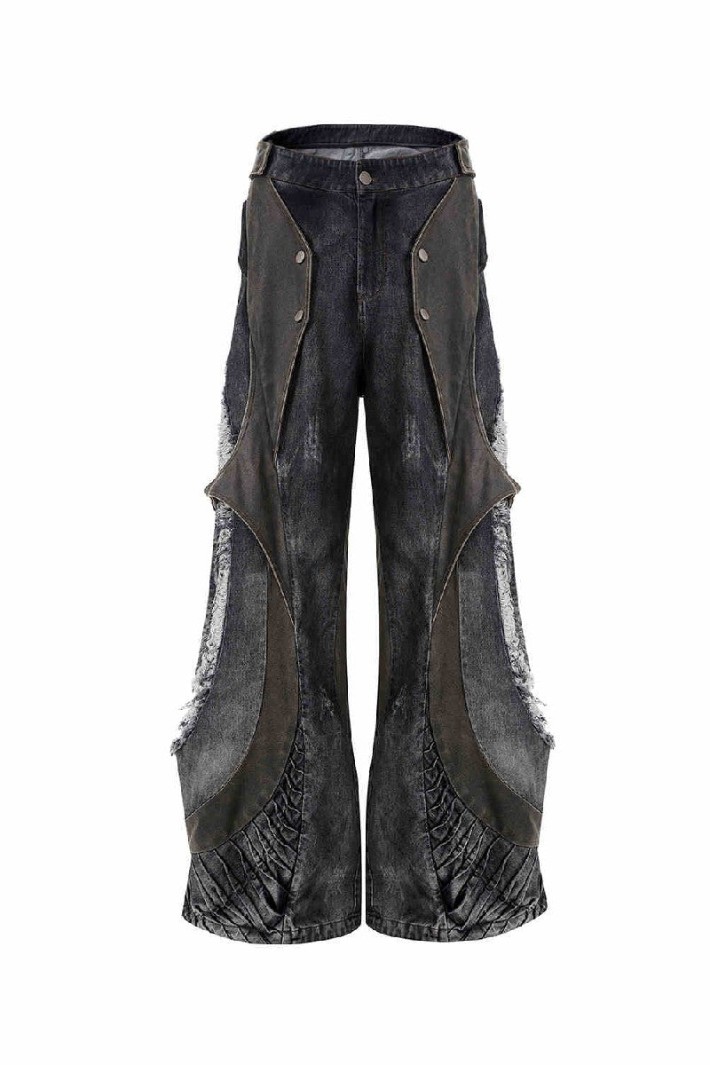 Deconstructed Snakebone Distressed Jeans