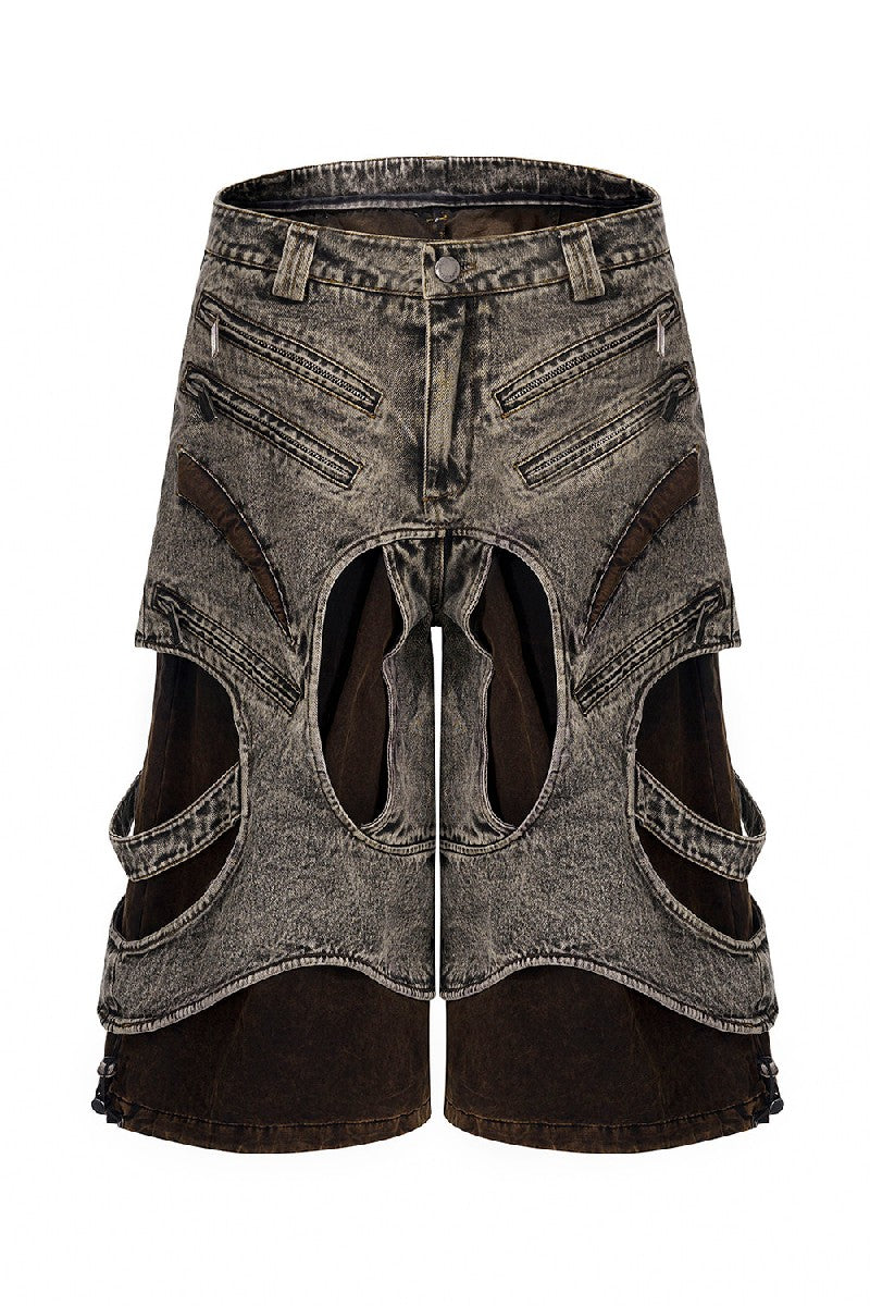 Layered Design Denim Jorts