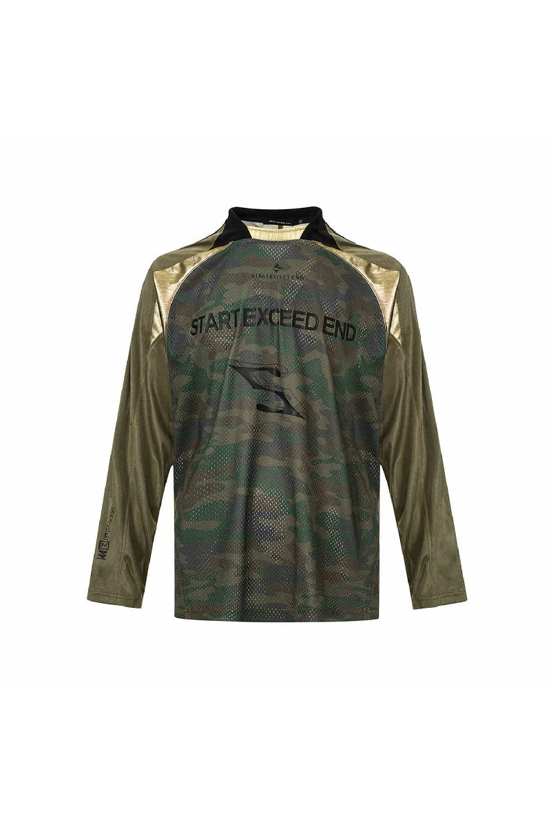 Mesh Snake Print Hockey Jersey