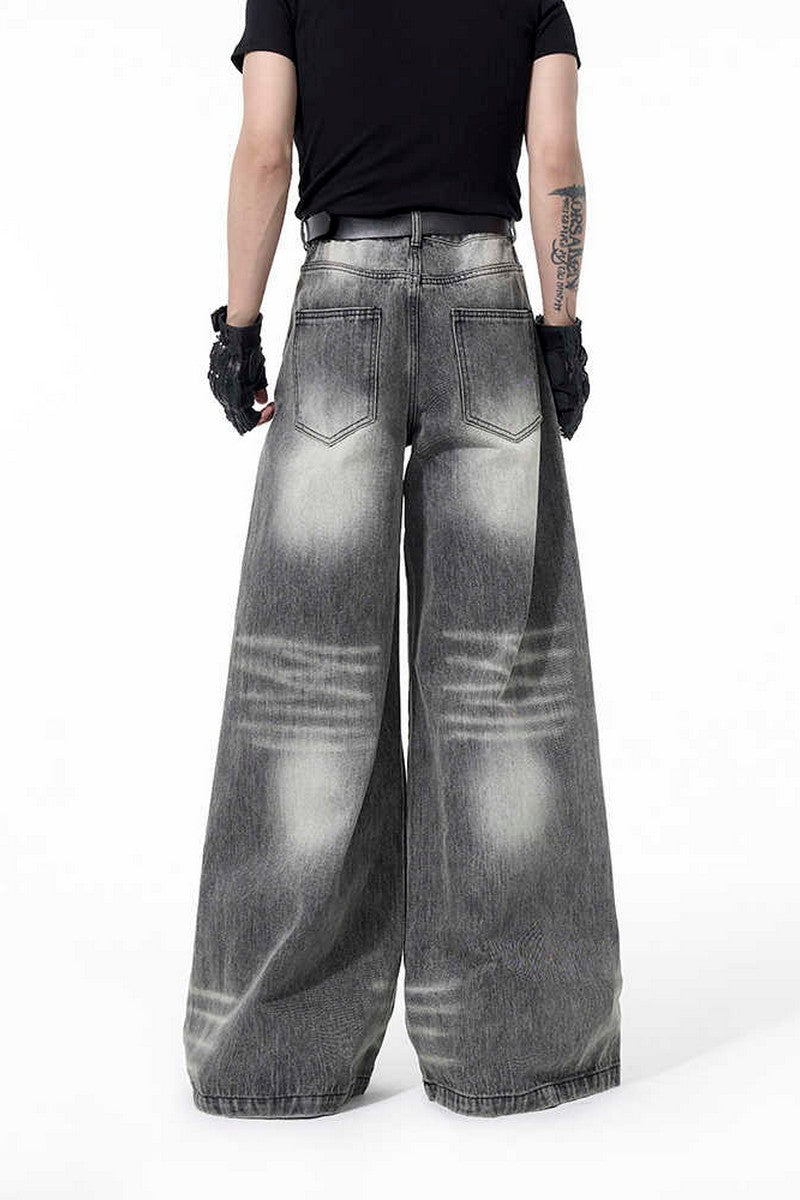 Washed Gray Vintage Straight Jeans