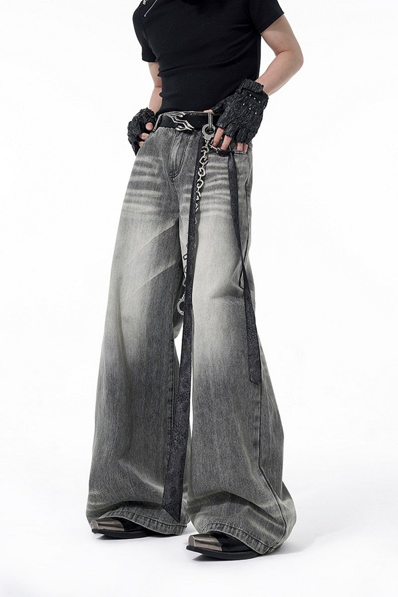 Washed Gray Vintage Straight Jeans