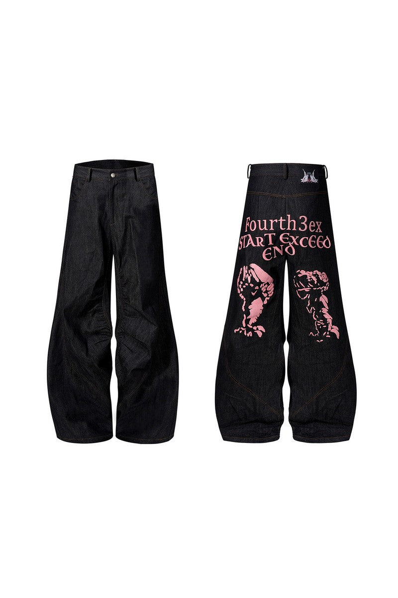 Color Shift Selvedge Baggy Jeans