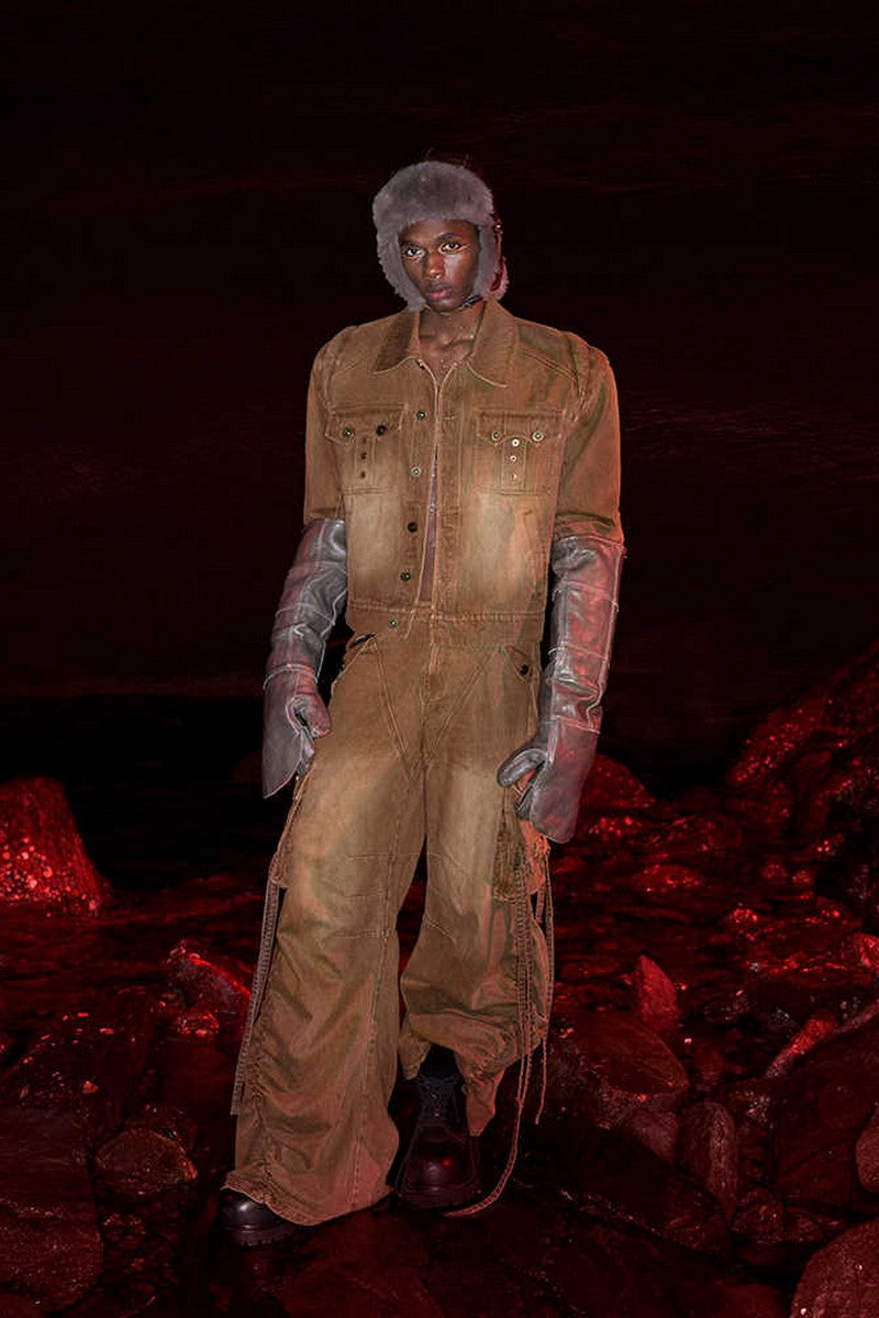 Gold Embroidered Vintage Denim Jacket